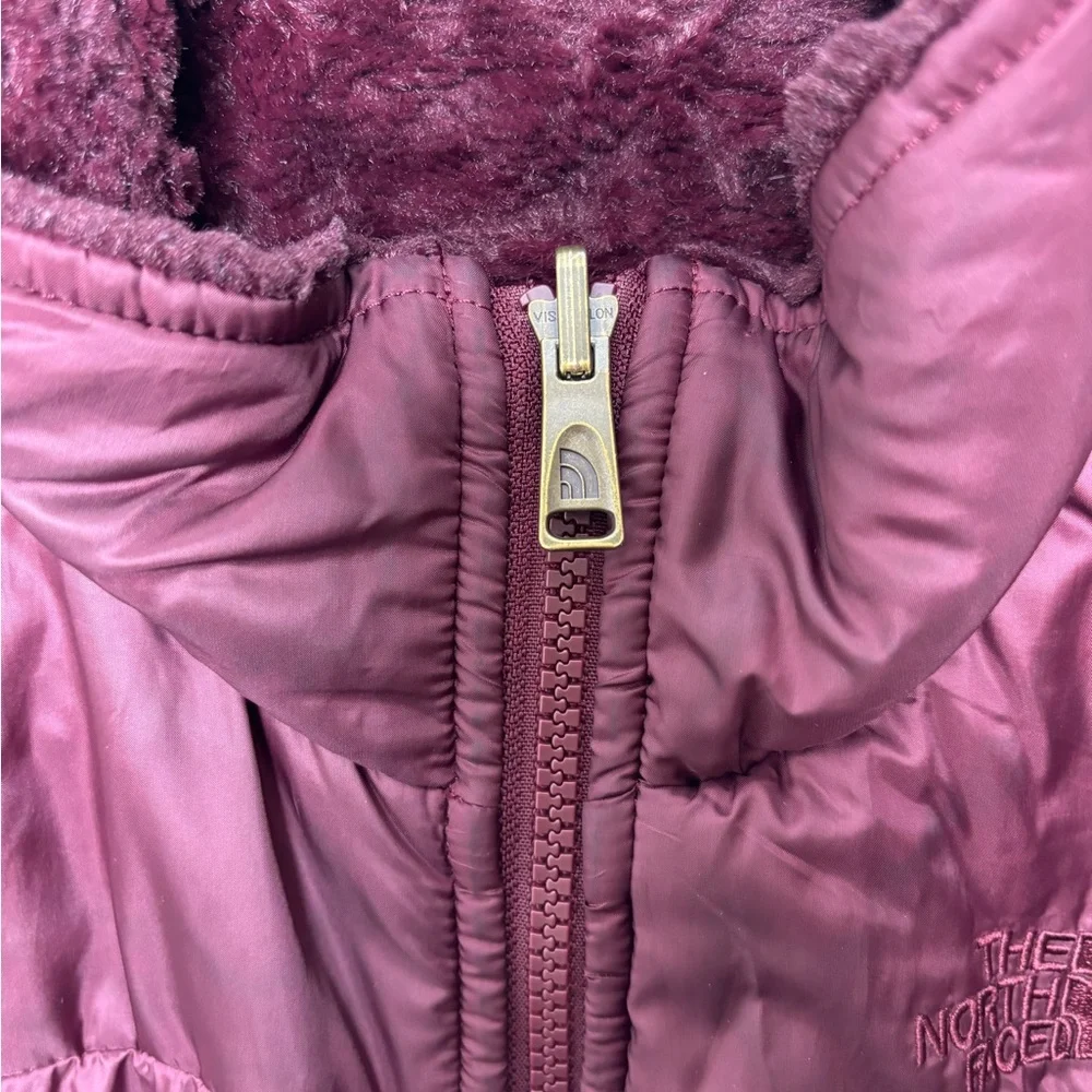 The North Face Girl’s Maroon Mossbud Swirl Insulated Reversible Jacket M 10/12 - Picture 6 of 16